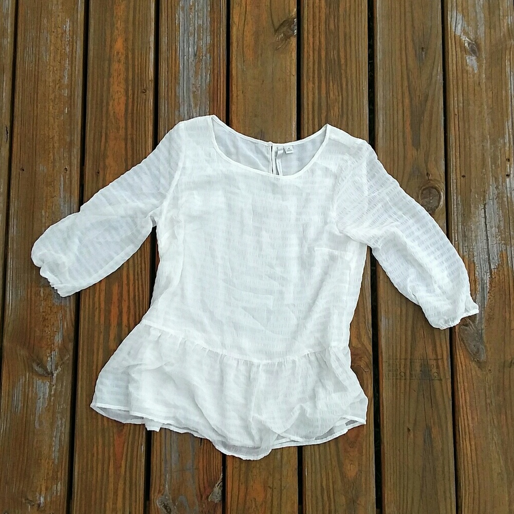 White Flowy Blouse